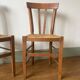 Set of 2 old mulched wooden chairs