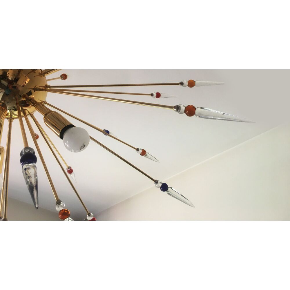 Ceiling lamp in Murano glass sputnik