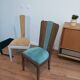 Pair of vintage 1930s chairs in wood and velvet (Art Deco style)
