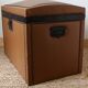 Vintage wooden and faux leather dome-shaped mallet