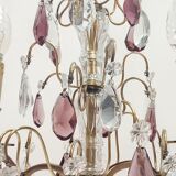 Lampe de table en bronze et cristal, France