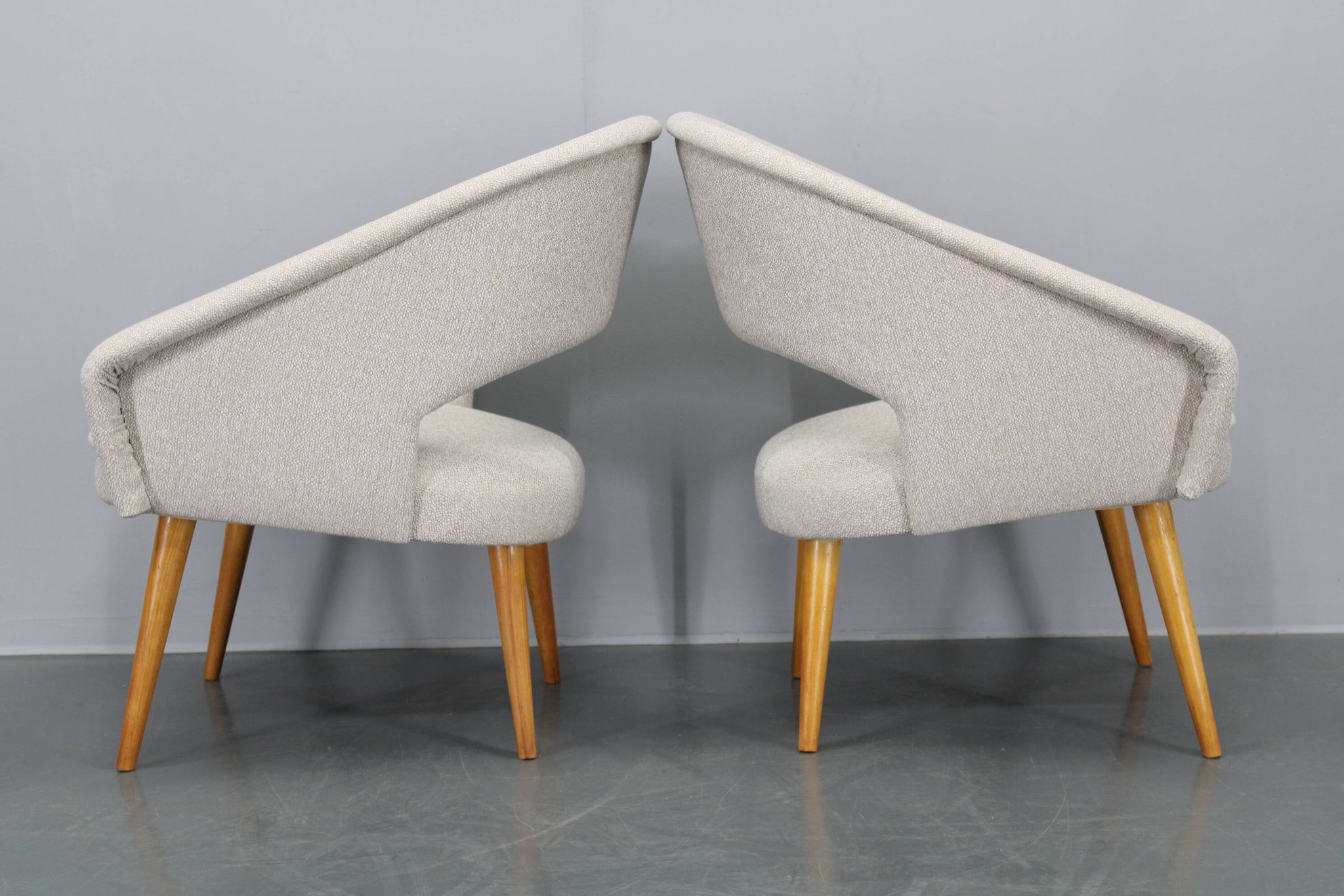 1960s Pair of Restored Shell Chairs, Czechoslovakia