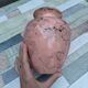 Vintage ceramic vase - powder pink / peach with pearlescent and marbled effect /