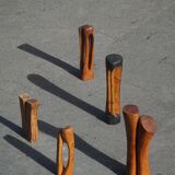 Large wooden sculpture "Black Elegance" by Ole Wettergren, Denmark, 1990s.