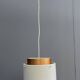 Metal, white and brass color pendant lamp by VEB 1960s