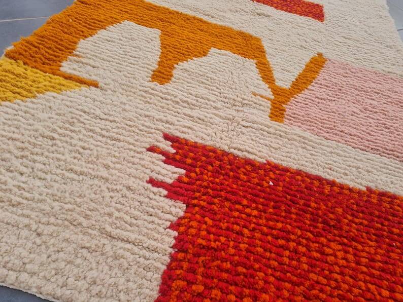 Azilal handmade handwoven rug size 150 x 250 cm