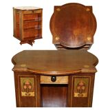 Art Nouveau Antique Rotating Library Table Liberty Style