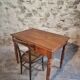 Antique French oak writing desk with 2 lockable drawers, circa 1920.