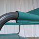 Vintage Mart Stam Style Armchair: Turquoise Leather, Black Chrome Cantileve