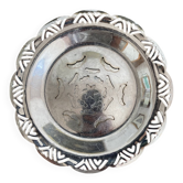 Beurrier vintage en métal argenté , design type Coquillor