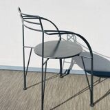 Pair of 'Silver Moon' chairs by Pascal Mourgue - Fermob. Vintage 80s.