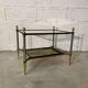 Brass, steel and patinated brass sofa end 1960