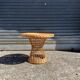 Vintage rattan and wicker side table