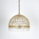 Lustre en laiton et cristal, conçu par Palwa, Allemagne, années 1970