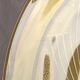 Art Deco bowl in smoked pressed glass and silver-plated metal, 30x8cm