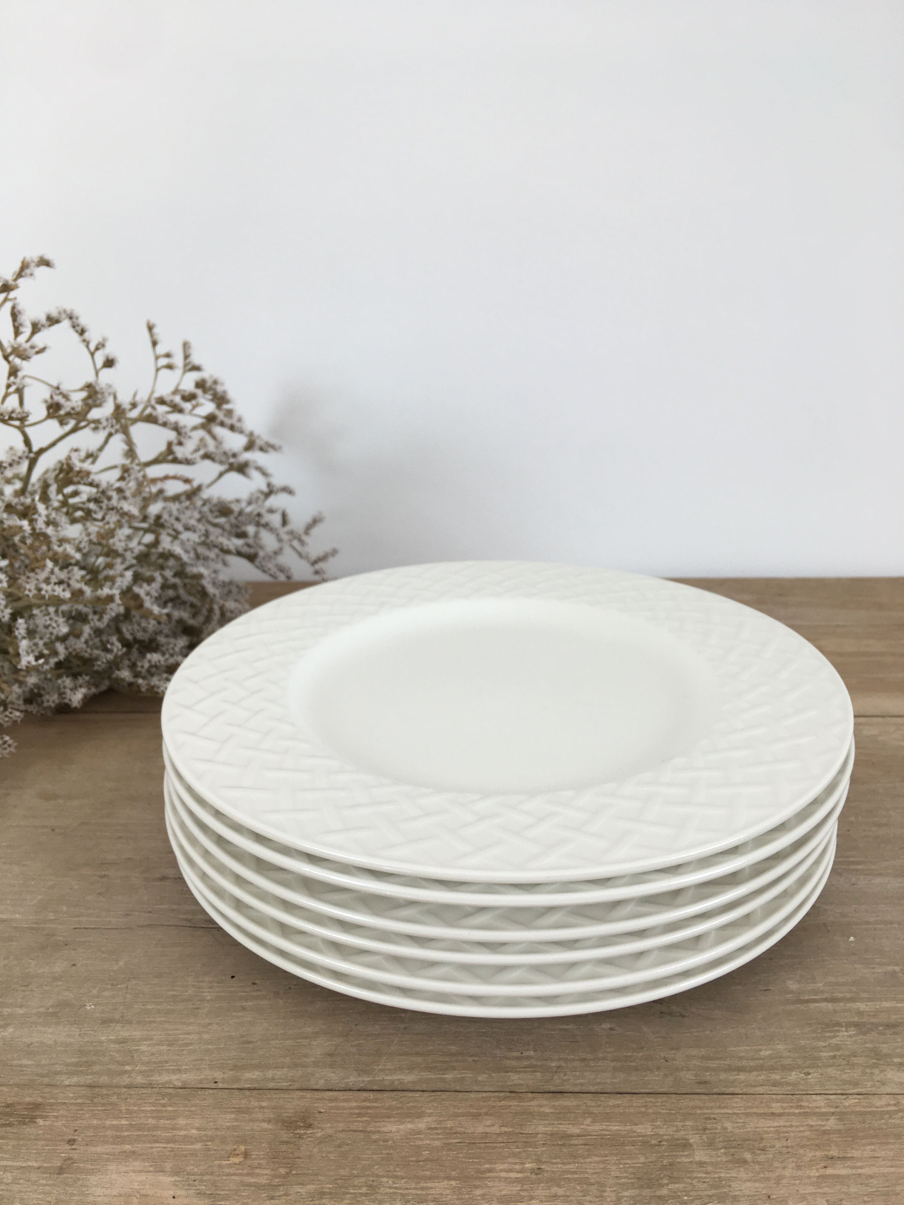 Vintage white plates