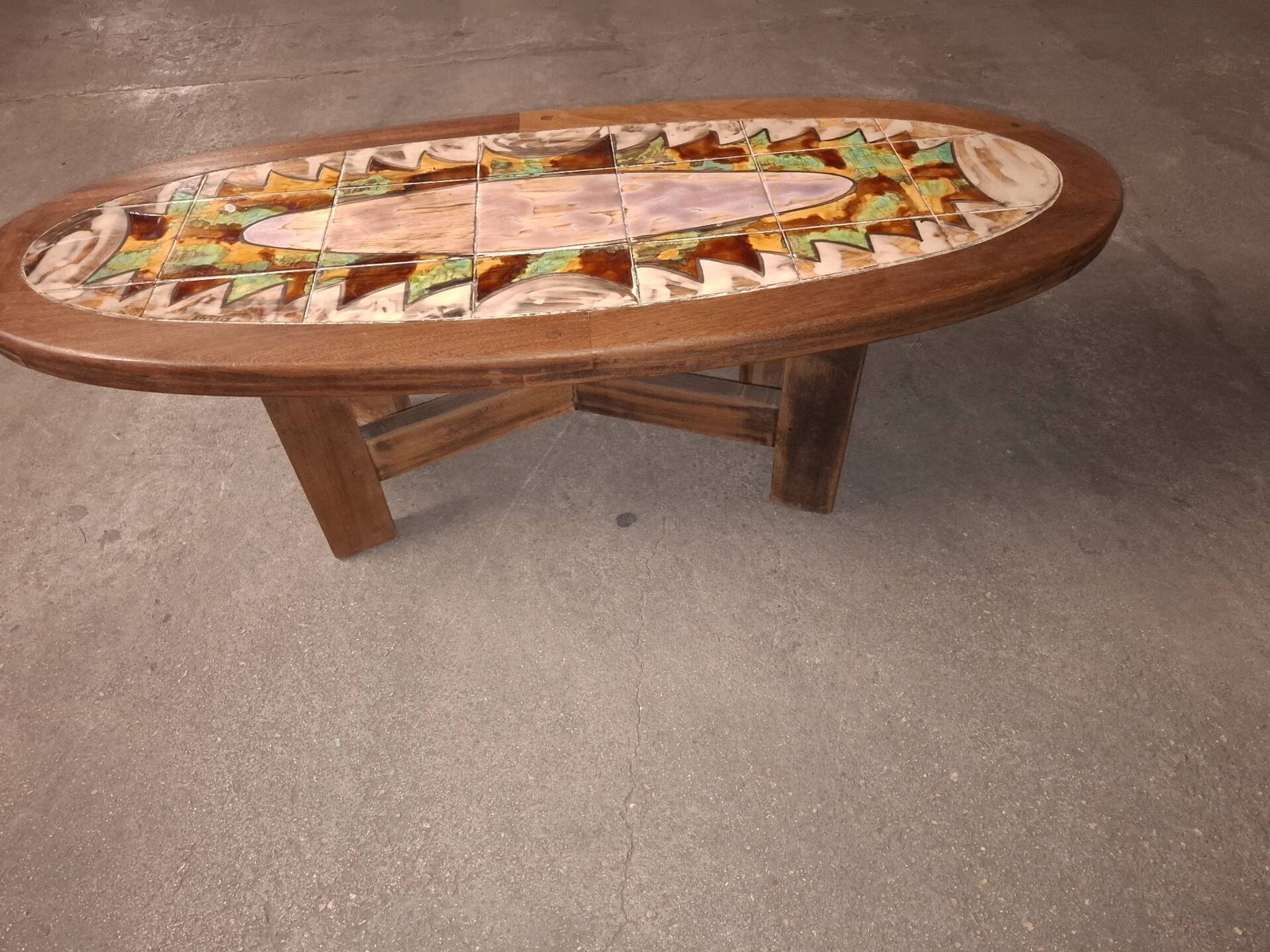 Table basse en ceramique , Vallauris , Gustave Reynaud