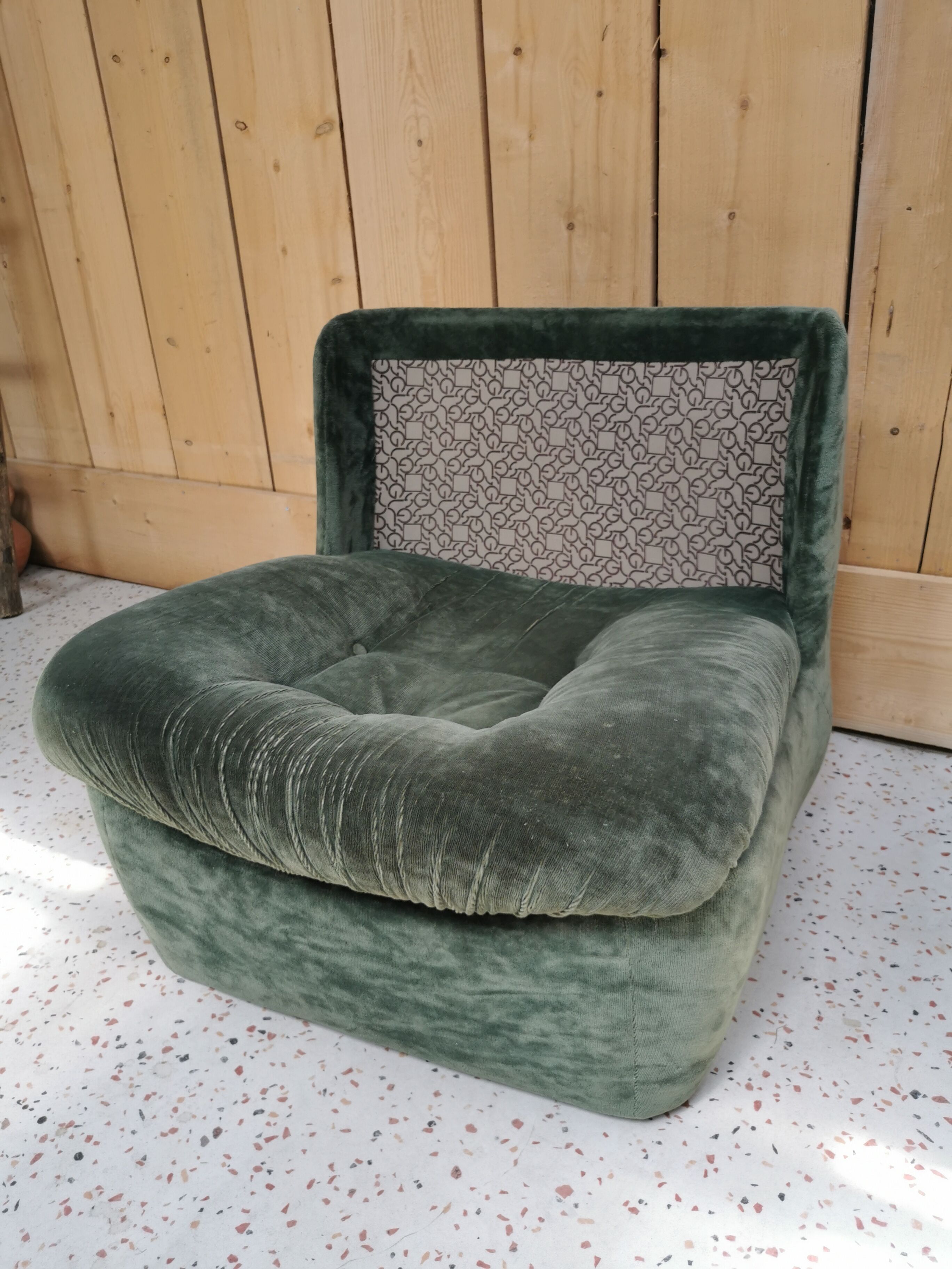 Velvet armchair