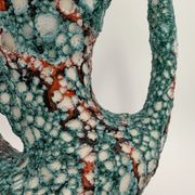 Vase vintage en céramique de vallauris, émail « fat lava » années 1960
