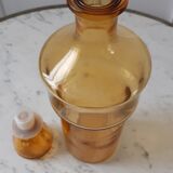 Carafe en verre ambré années 70