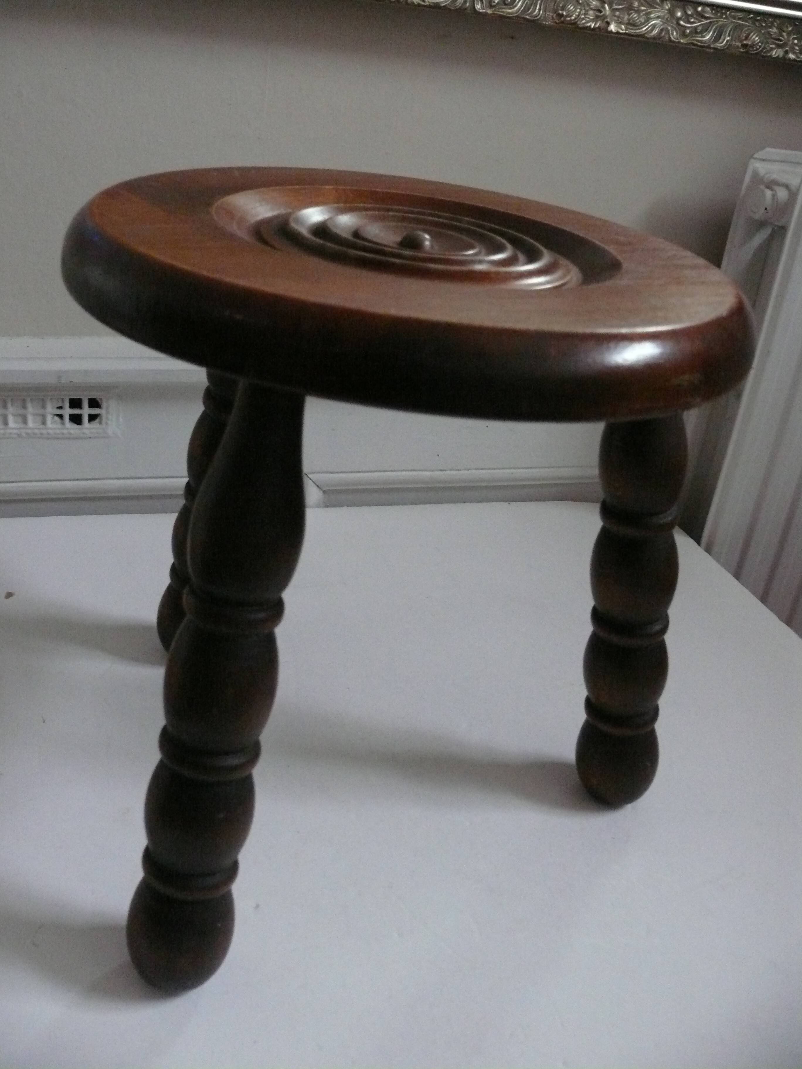 Two milking stools in the charles dudouyt style