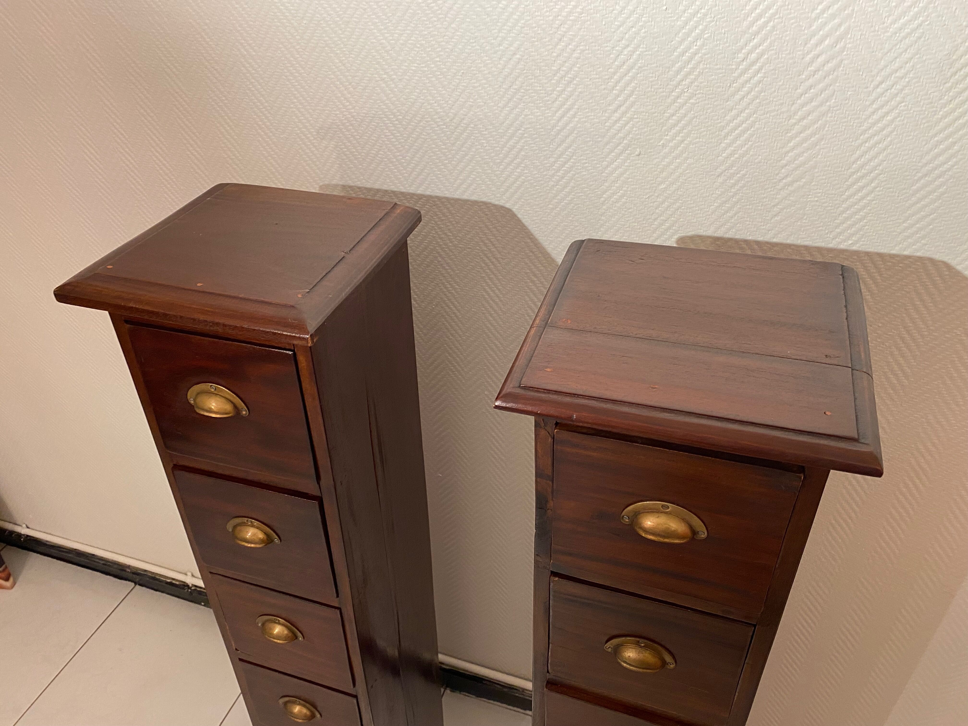 Pair of industrial furniture column 1950
