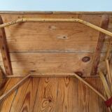 Rattan and cork side table