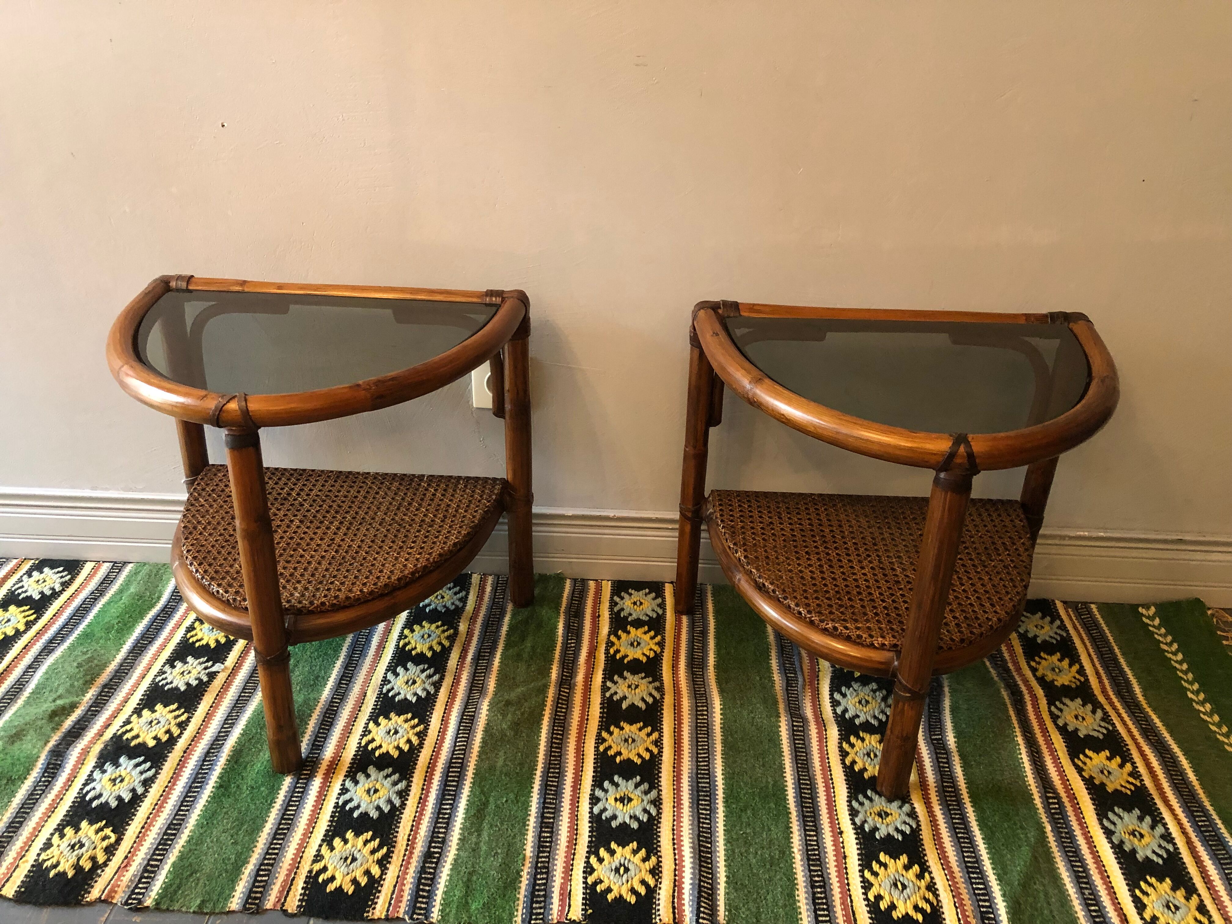 2 vintage bedside tables