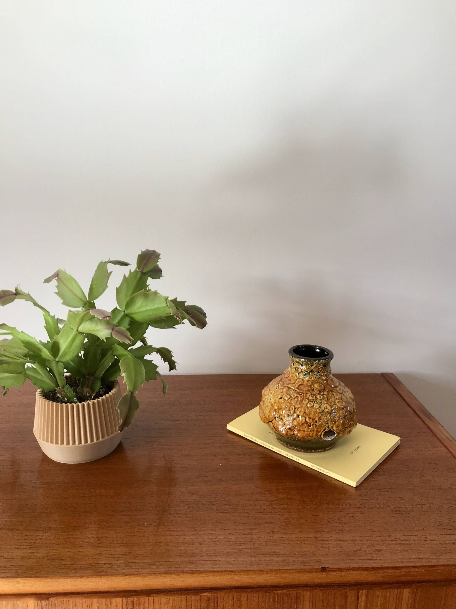 Fat Lava yellow ceramic vase from the 70s