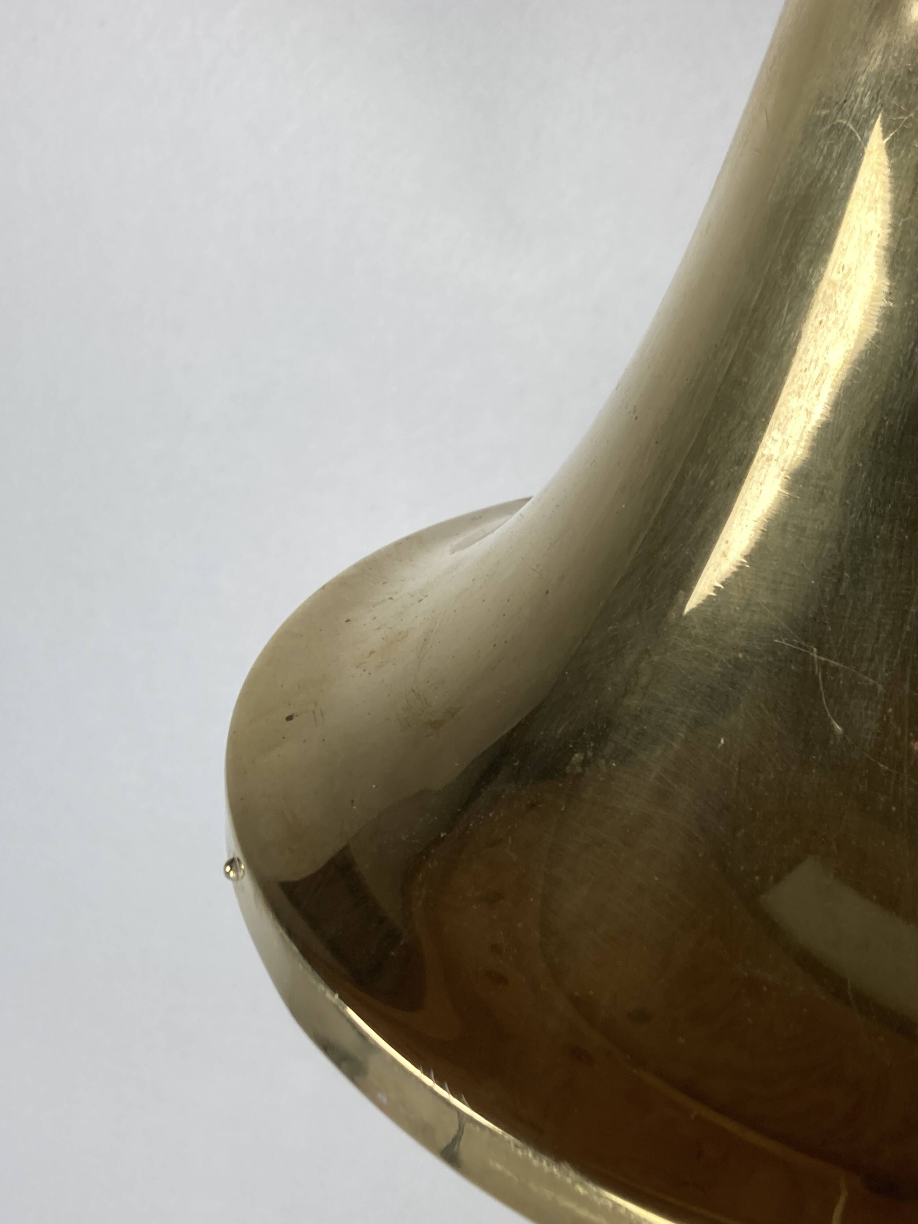 Scandinavian brass hanging pendant lamp by Hans Agne Jakobsson, Sweden 1960s
