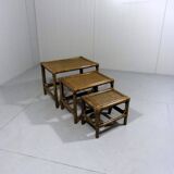 Rattan nesting tables 1970’s