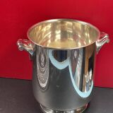 Champagne bucket cooler silver metal shell socket, Gallia Christofle