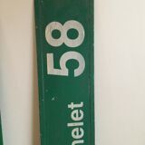 Plates vintage parisian bus signage