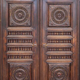 Vintage neo-breton sideboard in solid oak, 1880