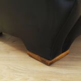 Black armchair, Italian design, 1980s, manufacture: Italy