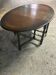 Folding wooden table with twisted legs