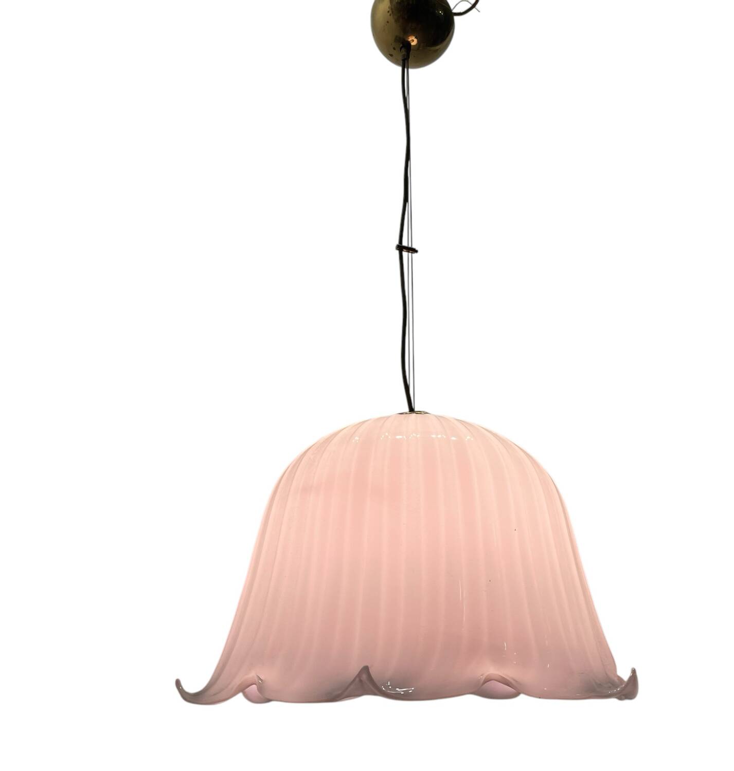 Large Pink Murano Glass Light Pendant 1970’s