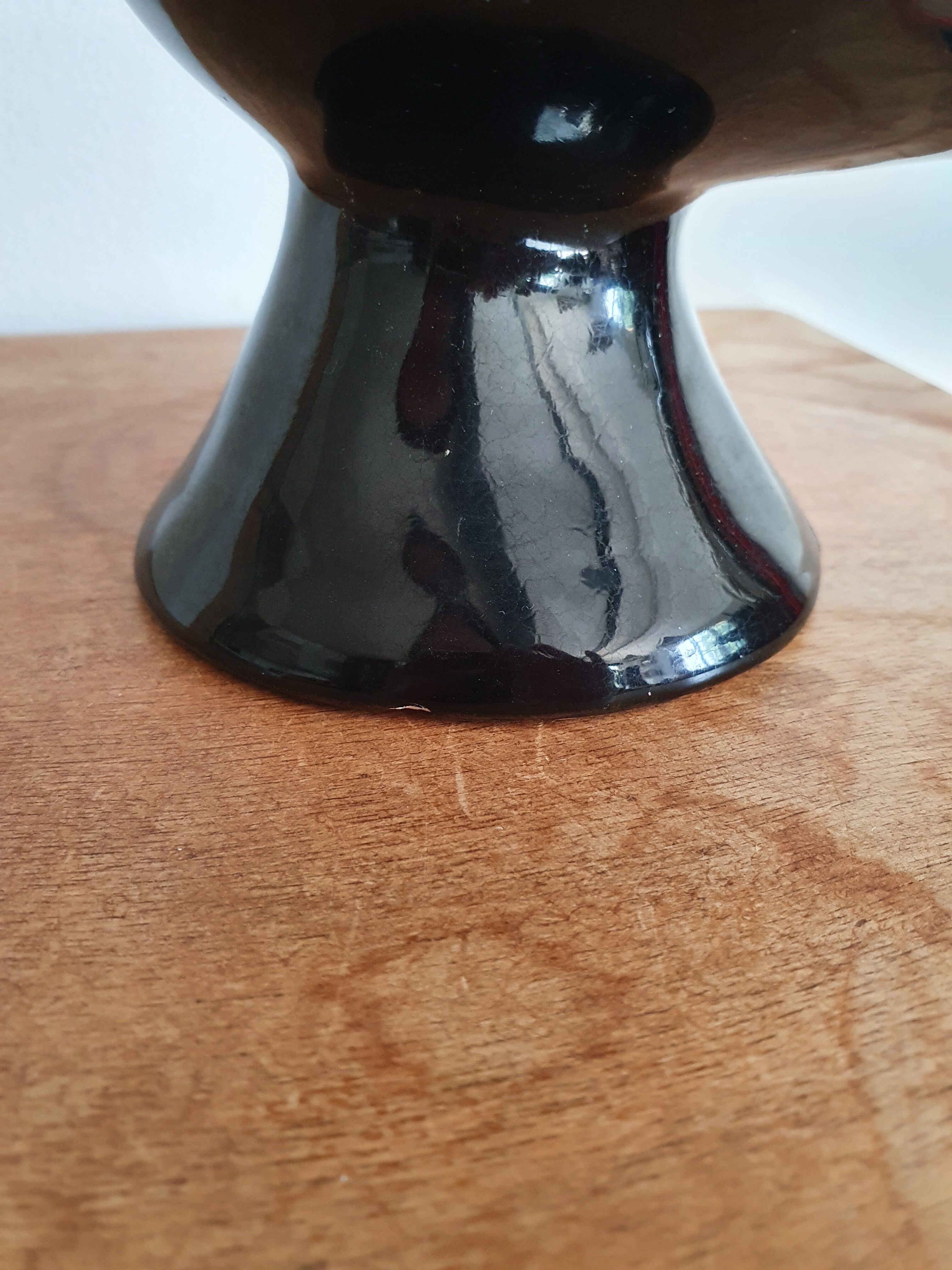 Engraved vallauris vase