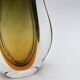 Sommerso Vase Flavio Poli Seguso Murano Green Amber Glass 1950