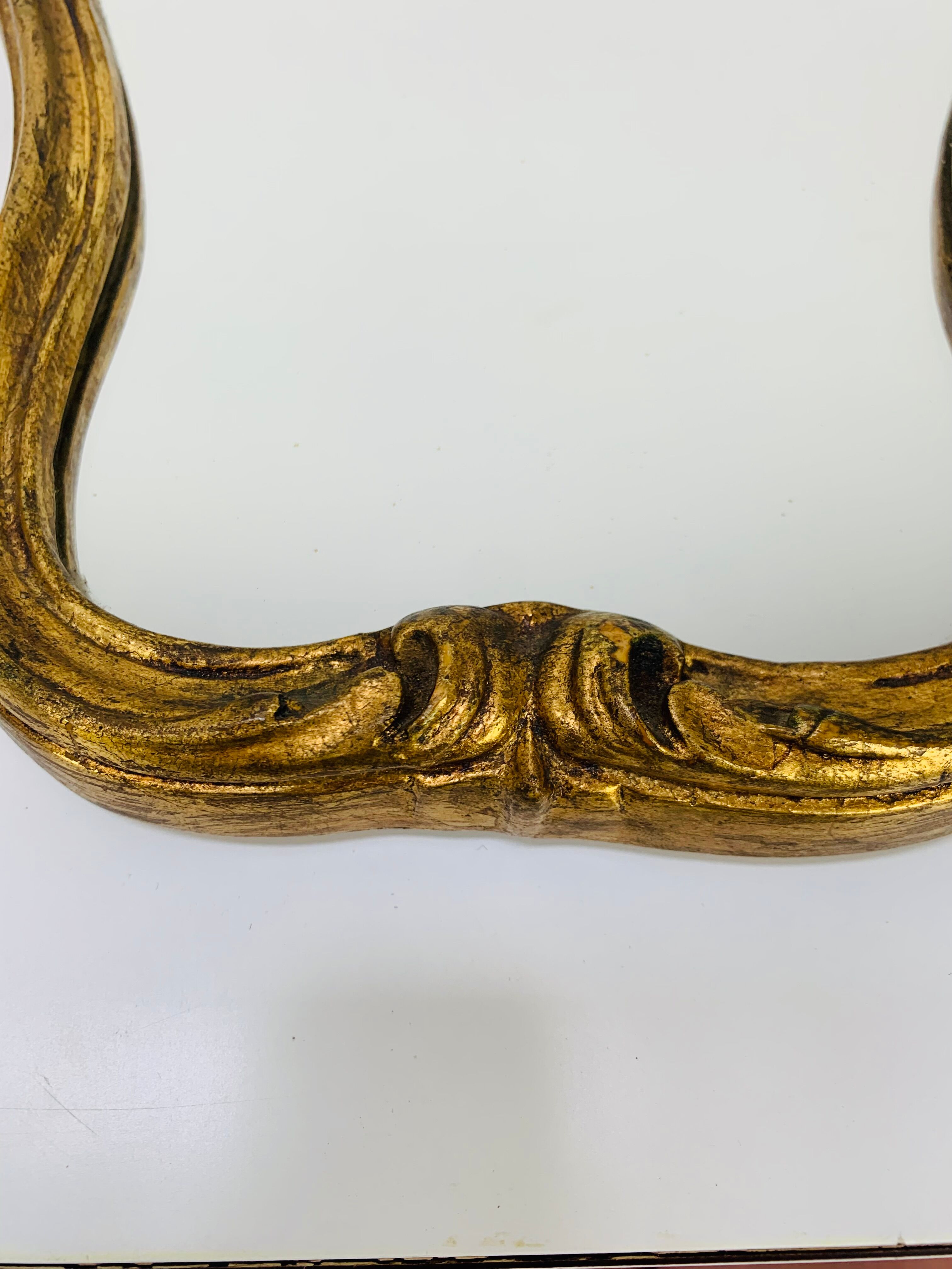 Vintage gilded wood mirror in classic style