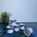 Set of 5 diabolos egg cups in iron earth