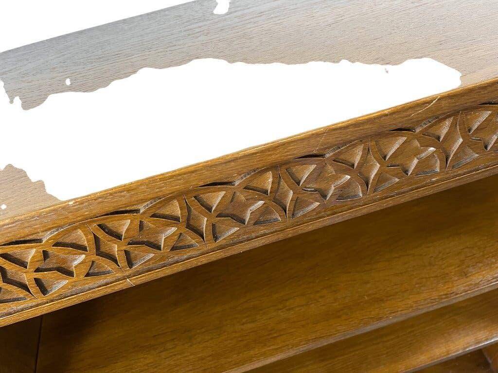 Étagère, bibliothèque, meuble de rangement vintage en bois