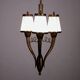 Brass and filigree glass ceiling light, Italian production from the 1940s.