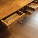 Two-drawer farmhouse table