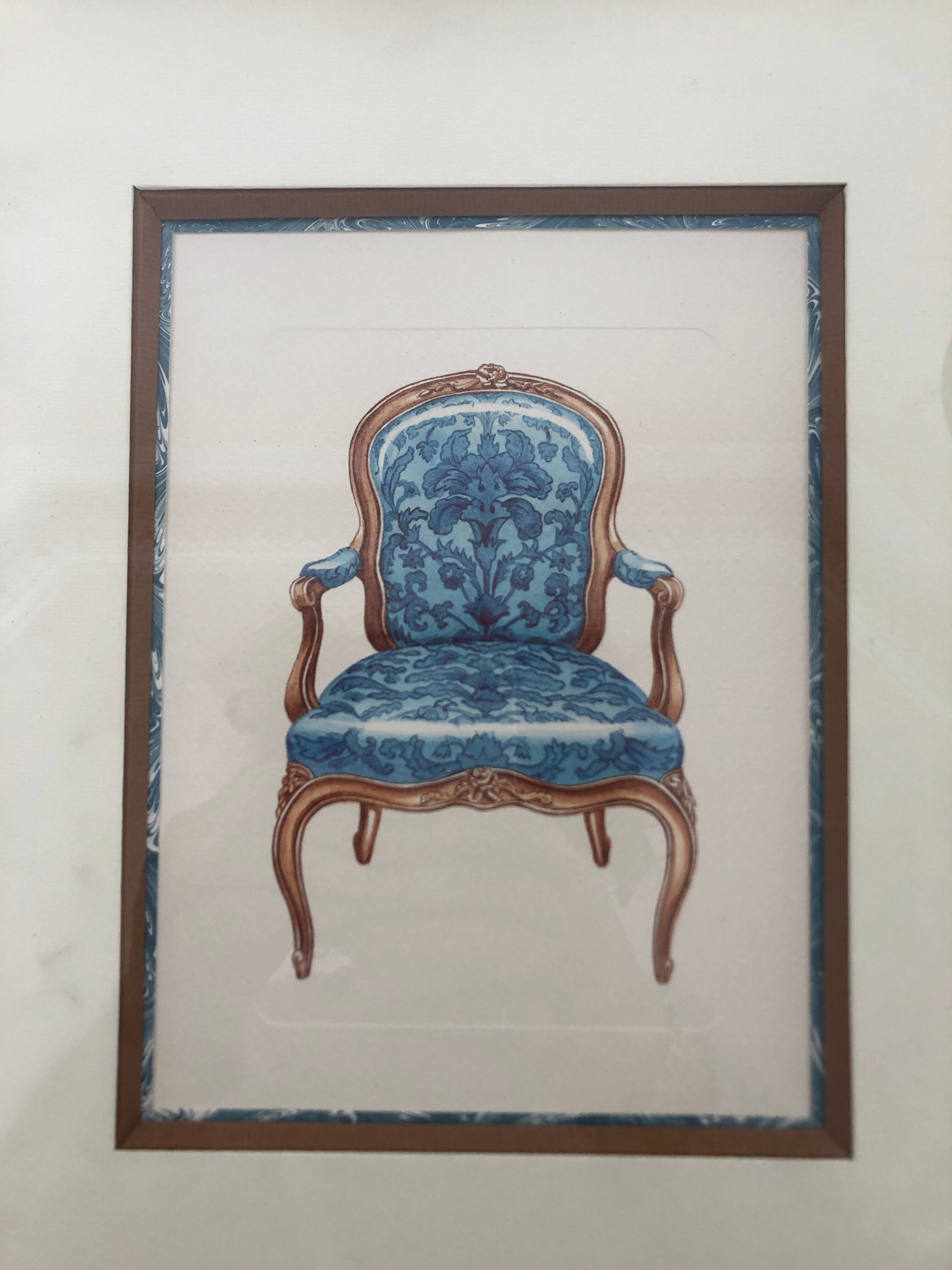 Pair of frames, tapestry