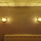 Set of 2 Glash-tte Limburg 1980s glass appliques