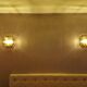 Set of 2 Glash-tte Limburg 1980s glass appliques