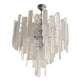 Contemporary Strips “Listelli” Murano Glass Chandelier by Simoeng