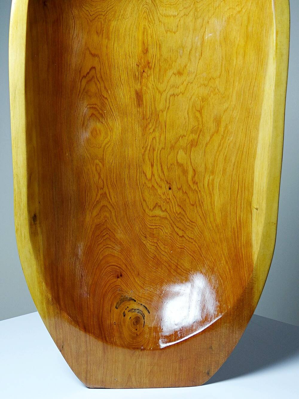 Large vintage Moroccan wooden dish, bowl, or hollow