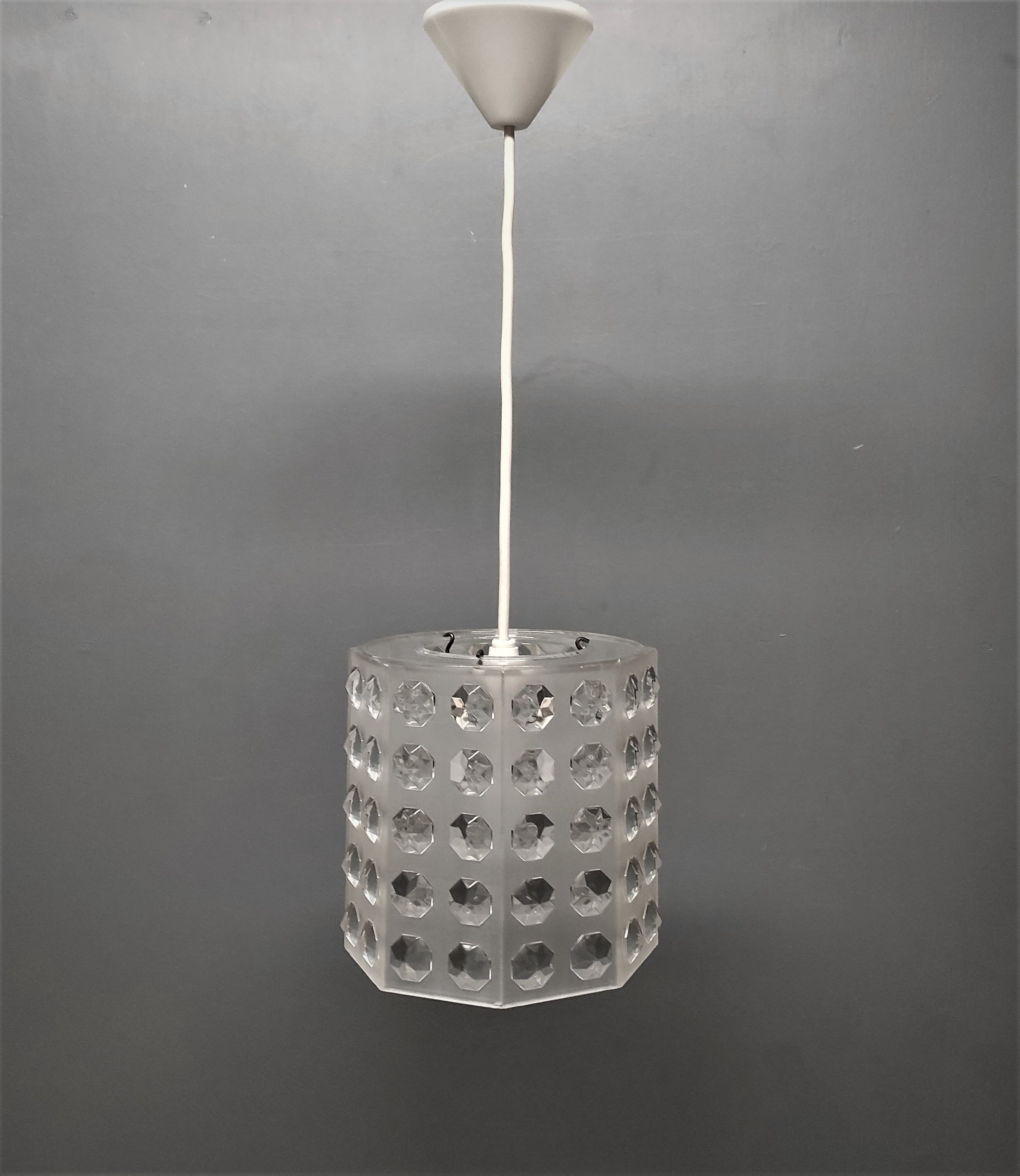 DLG - Rotaflex octagonal diamond chandelier - 60s - France